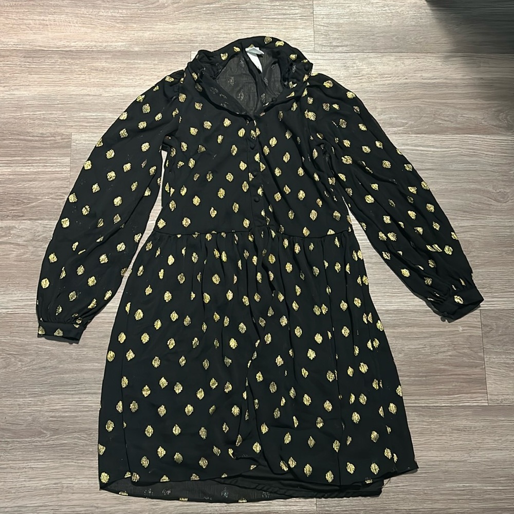 Black and gold short dress 👗✨